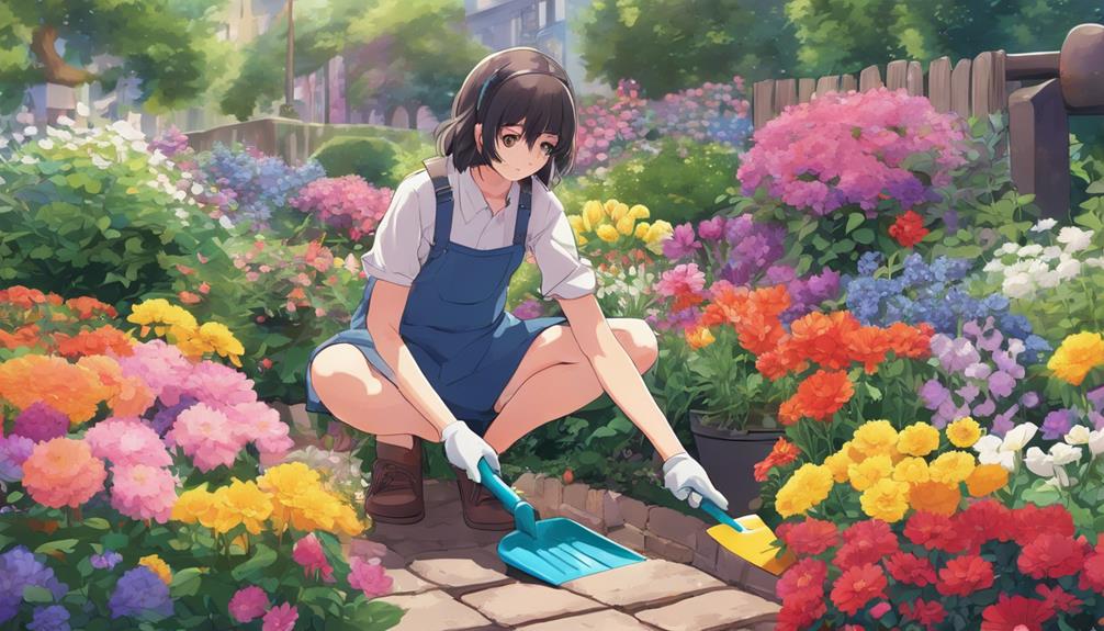 planting flowers with care