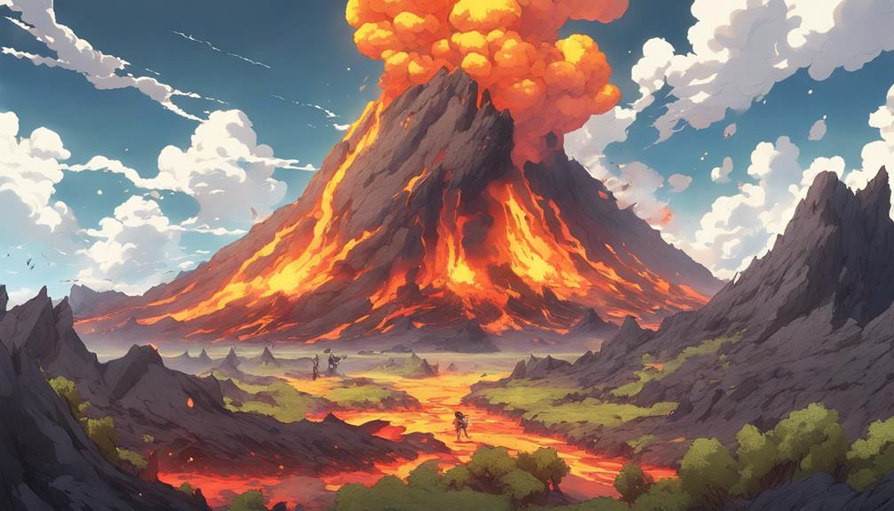 sulfur rich ecosystem in volcano
