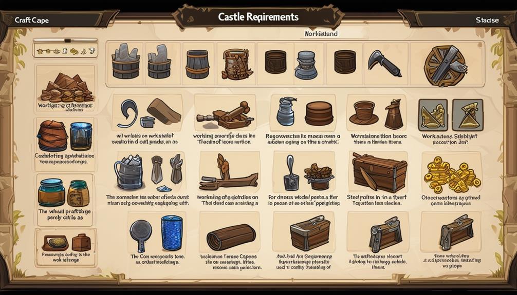 crafting in castle settings